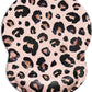 ITNRSIIET Ergonomic Mouse Pad with Gel Wrist Support Small Wrist Rest Smooth Surface Non-Slip PU Base Comfortable Office Supplies Pain Relief, 8.7 x 7.2 inches, Leopard Black Purple