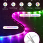 RGB+IC LED Strip Lights, Smart LED Light for Bedroom, Color Changing LED Strips with 44 Scene Modes, Segmented Control, for Bedroom Home TV Wall Décor, Party, Festival, Gathering