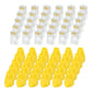 MECCANIXITY 30pcs Cat6 RJ45 Pass Through Connectors, RJ45 Connector 8P8C Gold Plated Plugs with 30pcs Yellow Strain Relief Boots for Solid or Stranded UTP Ethernet Cable, 1.1mm
