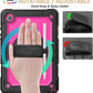 SEYMAC stock Case for Samsung Galaxy Tab A9 8.7'', Full-Body Drop Protection Case with Screen Protector Pencil Holder [360° Rotating Hand Strap] &Stand, Pink+Black