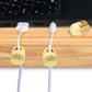 6 Sets Charger Holders for Cords, Gold Adjustable Cable Anchor Holders, Adhesive Metal Cord Clips, Cable Management Wire Organizers for Desk, Office, Nightstand