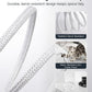 SURAIELEC 1FT Extension Cord, 360° Rotating Flat Plug Extension Cord Flat Wall Plug with 3 Outlets, White Braided Flat Cord for Indoor Use, Compact Areas, 16/3C SPT, ETL Listed, 2 Pack