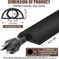 Floor Cord Cover Self Adhesive Cord Hider,10FT Cable Management, Extension Strip Protector for Wires, Prevent Cable Trips for Offices, Gyms, Exhibitions Cavity:0.3"(W) x 0.28"(H) Black