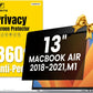 F FORITO 360° Privacy Screen Protector Compatible with MacBook Air 13 inch (2018, 2019, 2020, 2021, M1), Anti Peeping, Anti Glare and Scratch Resistant Laptop Privacy Screen Shield