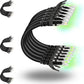 Rapink Patch Cables Cat6 2ft (24 Pack), Ethernet Patch Cable 10G, Cat 6 Patch Cable for Patch Panel to Switch, Flexiable Cat 6 Ethernet Cable with Gold Plated Black