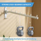 Clothing Racks for Hanging Clothes, Garment Racks Wall Mounted Clothes Bar-Hanger Holder Hooks Heavy Duty Folding Drying Rack Space Saving Clothing Hanging System Closet Storage Organizer