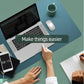 YSAGi Desk Mat, Mouse Pad,Waterproof Desk Pad,Large Mouse pad for Desk, Leather Desk Pad Large for Keyboard and Mouse,Dual-Sided Mouse Mat for Office (23.6" x 13.7", Pistachio Green + Green Blue)