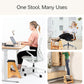 StrongTek Double Step Footrest, Adjustable Wooden Foot Stool with 3 Height Levels, Cushioned Top & Non-Slip Base, Ergonomic Under Desk Leg Rest for Office Home