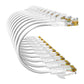 Cat6a Patch Cables 3ft (10 Pack) Slim, Cat6 Ethernet Patch Cable Pure Copper, Flexible Cat 6 Patch Cable 550MHZ 10G, Space-Saving Cat 6A Network Cables for Patch Panel, White
