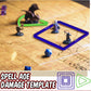 Sintuff 15 Pcs Spell AOE Damage Template Translucent Acrylic Area of Effect Spell Set Include 5 Cube 4 Circle 2 Cone 4 Line Templates for Gifts Tabletop RPG Gaming Accessories(Colorful)