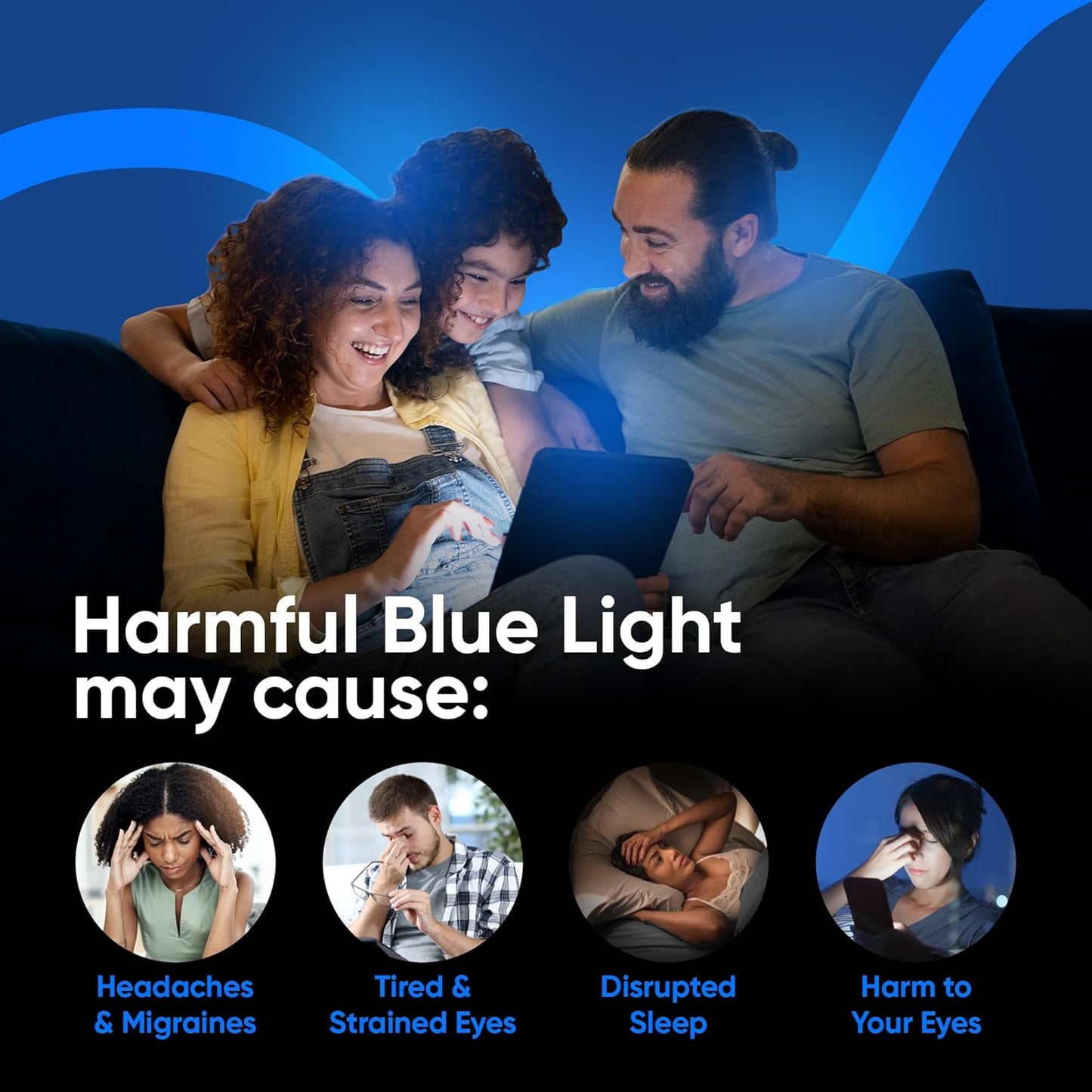 Ocushield Anti Blue Light Tempered Glass Screen Protector for iPhone 13 | iPhone 13 Pro | iPhone 14 (6.1") - Protect Your Eyes, Reduce Migraines & Improve Sleep