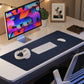 Non-Slip Desk Pad,Mouse Pad,Waterproof PVC Leather Desk Table Protector,Non-Slip PU Leather Desk Blotter, Easy Clean Laptop Desk Writing Mat for Office Work/Home/Decor(Midnight Blue, 24" x 13.7")