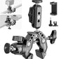 NEEWER Super Clamp with 3" Dual Ballhead Magic Arm, Ball Head Adapter, Cold Shoe, Phone Holder, Action Camera Clamp Mount for Flat/Round Surface Compatible with GoPro DJI iPhone 15 Pro Max, ST85