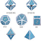 DnDnD Glowing DND Metal Dice Set,Luminous Blue Metal Dice for Role Playing Game Dungeons and Dragons RPGs and Other Table Games