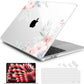 Batianda Premium Case for New MacBook Air 15 inch 2025 M4 2024 2023 with M3 M2 Chip Model A3114 A2941, Designed Protective Plastic Hardshell & Keyboard Cover & Screen Protector, Watercolor Floral
