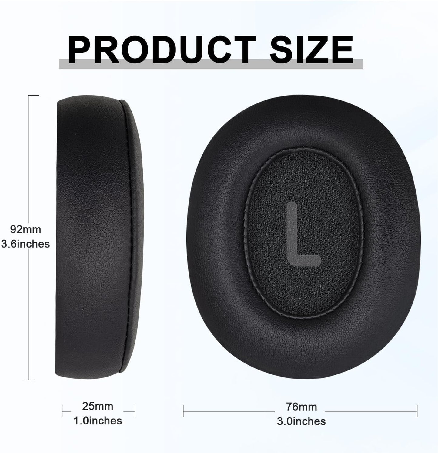 Replacement Ear Pads for JBL Tune 700(700BT)/710(710BT)/720(720BT)/750(750BT,750BTNC)/760(760NC)/770(770NC) Headphones, Headset Ear Cushions, Headset Earpads, Ear Cups Cover-Black