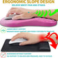 Hokafenle 2 in 1 Ergonomic Mouse Pad Wrist Support & Wrist Rest for Computer Keyboard Set, with Relieve Carpal Tunnel Pain Massage Bulge and Full Memory Gel Design (2In1 Set, Sweet Pink)
