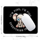 ITNRSIIET Mouse Pad with Stitched Edge Premium Textured Smooth Precise Operation Waterproof Washable Non-Slip Rubber Base Desktop Protection Mat, 10.2×8.3×0.12 inches, Pretty Fine Elephant