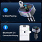 Syncwire Bluetooth 5.4 FM Transmitter Car Adapter 48W (PD 36W & 12W) [Light Switch] [Hi-Fi Deep Bass] [Fast Charge] Wireless Radio Music Adapter LED Display Hands-Free Calling Support USB Drive