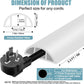 Floor Cord Cover Self Adhesive Cord Hider,3.3FT Cable Management, Extension Strip Protector for Wires, Prevent Cable Trips for Offices, Gyms, Exhibitions Cavity:0.39"(W) x 0.27"(H) White