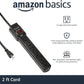 Amazon Basics Surge Protector Power Strip, 6-Outlet with 200J Protection, 2ft Extension Cord, Rectangle, Black (20 Pack)
