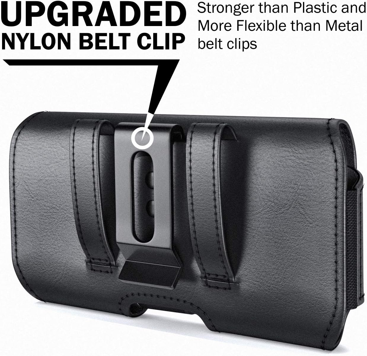 DeBin Case for Samsung Galaxy S25+ Plus, 5G S24+ S23+, S22+, S21+, S20+ S10+ S8+ S9+, S23 FE, S21 FE, A20, A30, Cell Phone Belt Holster Clip Carrying Pouch Holder Cover (Fits Otterbox Commuter) Black