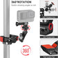 MINIFOCUS Super Clamp Camera Clamp Mount, 360° Ballhead Magic Arm with 1/4" 3/8" Port Extension Holder Adapter, Double Ball Head Adapter for Canon Nikon DSLR GoPro Action Camera Video Light