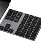 Bluetooth Number Pad, Aluminum Rechargeable Numeric Keypad Wireless 34-Keys Number Keyboard Shortcut Keypad Numpad Data Entry Compatible for iMac Windows