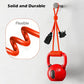 90 Degree 2 Prong Polarized Outdoor Power Extension Cord 25 FT, Angled Low-Profile Plug, 16 Gauge 125V SJTW Waterproof Long Cable for Home Office Lawnmower Garden Tools Lights, ETL+Ties-Bright Orange