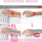 Gel Keyboard and Mouse Wrist Rest, Cute Wrist Support and Arm Support Keyboard Rest for Keyboard and Mouse Typing Pain Relief，Suitable for Office/Computer/Laptop/Gaming (Transparent Pink Set)