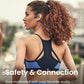 SHOKZ OpenRun Mini - Bone Conduction Headphones,Open-Ear Bluetooth Wireless Sport Headphones for Running & Workout,Sweat Resistant, Long 8H Playtime,Mic,with Hair Band-Blue