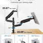 HUANUO Dual Monitor Mount up to 32 inches Screens, Taller Monitor Stand Hold 19.8lbs, Dual Monitor Arm Desk Mount Easy Adjustable with Tilt, Swivel, Rotation, VESA 75/100mm
