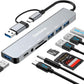 USB C Hub USB Hub 3.0 for Laptop, Upgrade 8 in 2 USB Splitter with USB-C/4 USB A Port Extender, TF/SD Card Slot, 3.5mm Audio Adapter, USBC USB Dongle for PC/Mac/MacBook/Laptop/iPad/Tablet