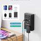 Black Wall Power Strip, 8 Way Outlets with 1680J Surge Protected, Multi Plug Wall Outlet with USB Ports, LED Indicator, 1875W Wall Mounted Surge Protectors for Dorm Room Office Kitchen