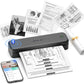 Phomemo M834 Portable Printer Wireless for Travel, Bluetooth Thermal Printer 8.5" x 11"&A4, Compatible with iOS,Android & PC,Inkless Mobile Printers for Travel,Office,School,Home,Gray