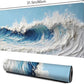 Galdas Gaming Mouse Pad XXL XL Large Long Extended Big Mousepad Non-Slip Rubber Keyboard Desk Pad with Stitched Edges for Laptop Home Office (31.5x11.8x0.08 Inch) … (Painting Waves)