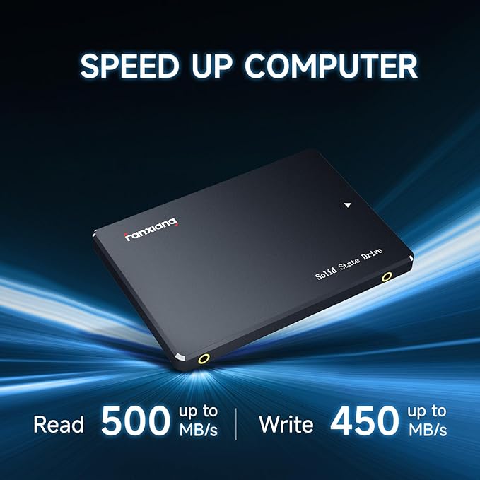 fanxiang S101 480GB SSD SATA III 6Gb/s 2.5" Internal Solid State Drive, Read Speed up to 500MB/sec, Compatible with Laptop and PC Desktops(Black)