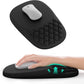 VAGAU Ergonomic Mouse Pad with Wrist Rest, Wrist Rest Pain Relief Mousepad Memory Foam Massage & Non-Slip PU Base for Carpal Tunnel Pain Relief - Gaming, Office, Home Use (Black)
