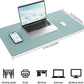 AFIING Dual-Sided Desk Pad, Natural Cork & PU Leather Large Mouse mats for Office and Home Work, Desk Protector Non-Slip, Waterproof, Easy Clean (Light Blue, 23.6" x 13.7")