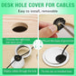5 Pcs Desk Grommet 2-3/8" / 60 mm, Desk Cord Hole Cover, Cable Grommet ABS Plastic, Desk Hole Grommet for Home & Office Pc, Detachable Cable Cord Organizer-Silver Sand