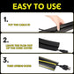 Pangda 10 FT Floor Cable Cover Heavy Duty Cord Cover Protector Power Cable Protector Soft Extension, Organize and Protect Wire on Floor for Home Office or Outdoor Settings (Black, Yellow)