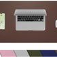 Leather Double-Sided Desk Pad - Large Mouse Pad,Desk mat & Waterproof Blotter for Office & Home (Coffee 23.6in*13in)