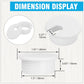 1-1/2" White Desk Grommet, JTemgle Plastic Cable Hole Cover Computer Table Cord Wire Organizer Caps Desktop Cord Management for Home Office TV Stands Tabletops, 5 Pieces