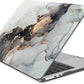 Batianda Premium Case for New MacBook Air 15 inch 2025 M4 2024 2023 with M3 M2 Chip Model A3114 A2941, Designed Protective Plastic Hardshell & Keyboard Cover & Screen Protector, Gold Fluid Art