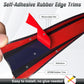 Rubber Edge Trim, 1-3/8 inch Wide U Channel Edge Trim, Big Size U Shaped Trim, Self Adhesive Edge Banding for Plywood, Woods, Doors, Shelf, Cabinet, Countertop, Length 20Ft, Black Gloss Finish