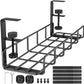 Under Desk Cable Management Tray, 15.7'' No Drill Steel Desk Cable Organizers, Wire Management Tray Cable Management Rack, Desk Cable Tray with Wire Organizer and Desk Cord Organizer