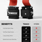 DMoose Fitness Weight Lifting Hooks (Pair) for Deadlifts, Pull Ups, Rows & Shrugs - Anti-Rip Nylon Strap Hand Grips with Thick Wrist Padding - Heavy Duty Wrist Straps for Weightlifting & Gym Workouts