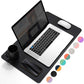 YSAGi Office Desk Pad, Desk Mat, 23.6" x 13.7" Ultra Thin Waterproof PU Leather Desk Blotter, Laptop Leather Desk Pad Protector for Keyboard and Mouse, Dual-Sided Desk Writing Pad for Office(Black)