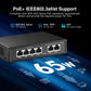 6 Port Mini PoE Switch with 4 PoE+, 2 Uplink, 10/100Mbps Ethernet, 65W 802.3af/at PoE, Fanless Metal Plug & Play PoE+ YuLinca Network Switch