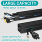 Cable Raceway - Magnetic Cable Management Under Desk with Upgraded Aesthetic Large Hole, Cord Organizer Kit for Hiding Computer, Gaming Desk, Network, Power Cord, TV - 4PCS 4x15.7in Black